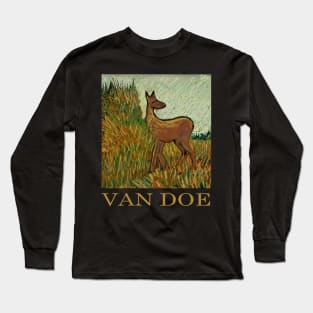 Van Doe - Van Gogh Style Deer Long Sleeve T-Shirt